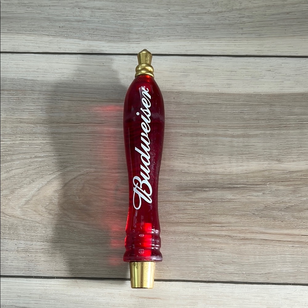 Budweiser Red and Gold Tap Handle